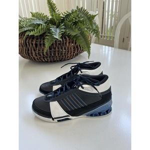 Adidas 665523 Rare Sz 6 mid top basketball shoes 2J? Black blue white 2007